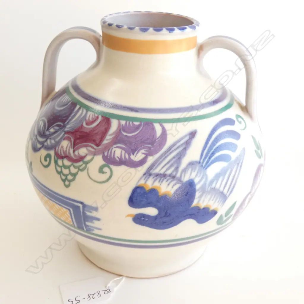 A Poole (Carter Stabler Adams) twin handled vase Image 1++